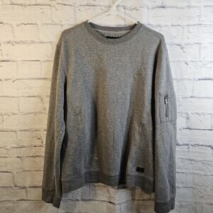 Firetrap Sweatshirt XL Gray Men’s Crewneck Pullover Top Flaw